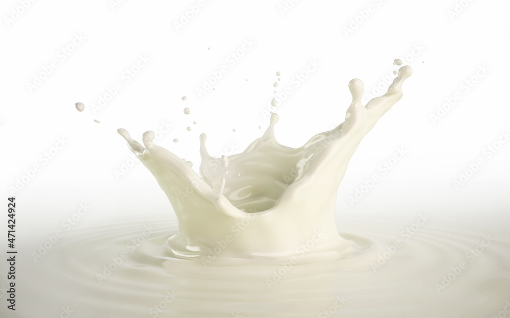 Milk crown splash.