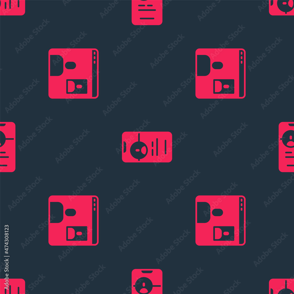 Set Video chat conference and Dating app online on seamless pattern. Vector