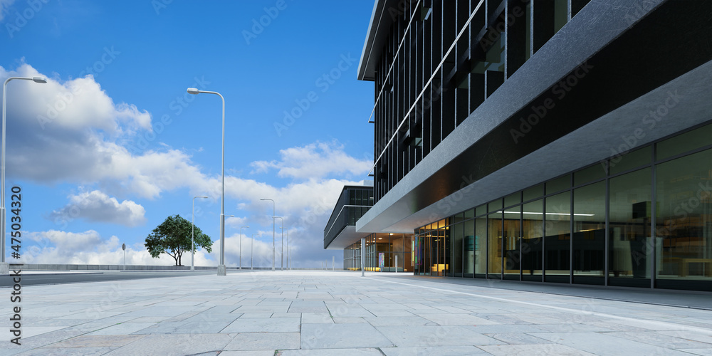 空层和现代办公楼外部