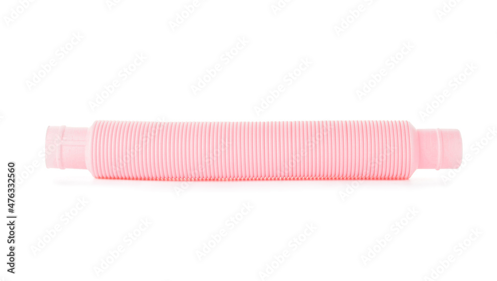 白色背景上的粉色流行管