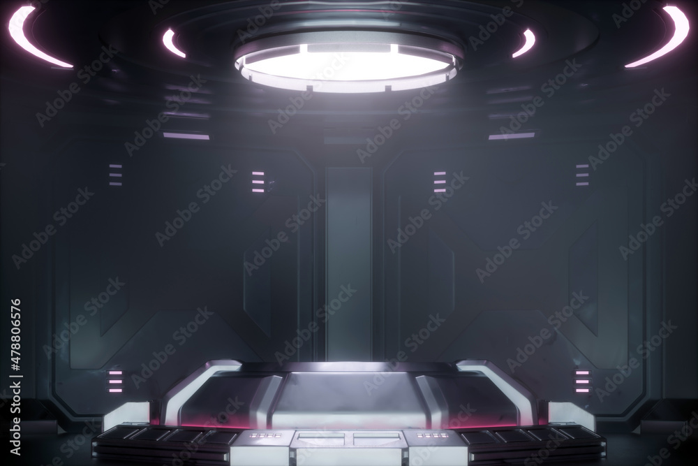 3D rendering of the future technology booth