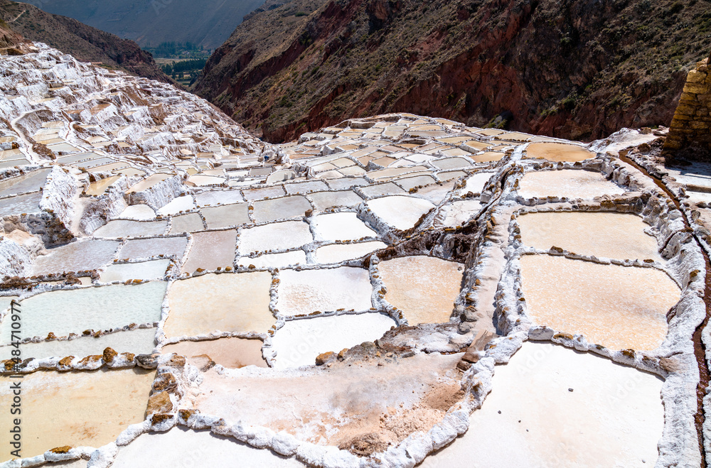 马拉斯盐矿。秘鲁的联合国教科文组织世界遗产