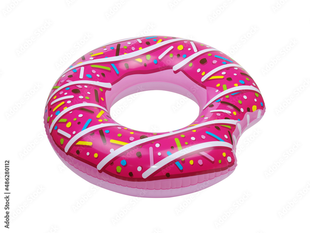 Rubber pink swimming life ring