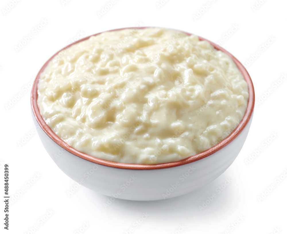 一碗米饭和牛奶布丁