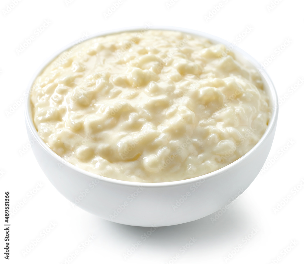 一碗米饭和牛奶布丁