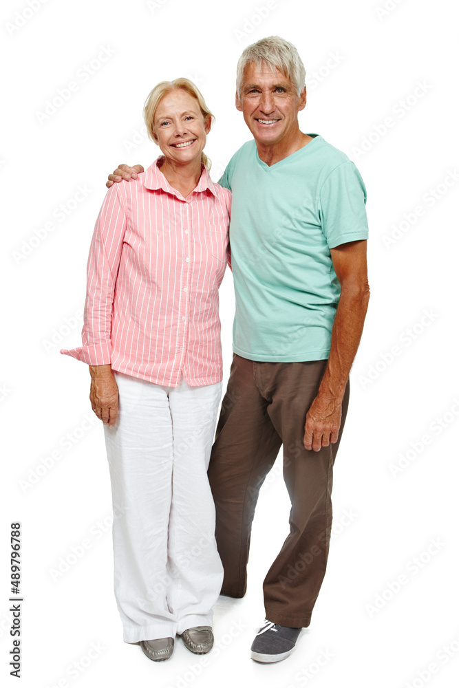 Grandma and grandpas family pictures. Studio shot of a mature couple.
