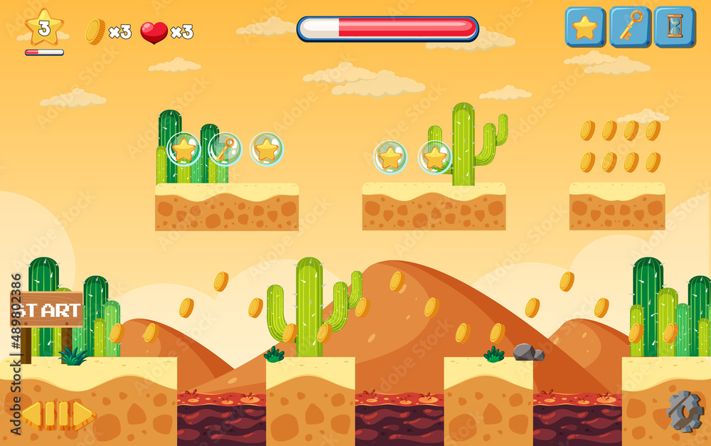 游戏模板沙漠背景