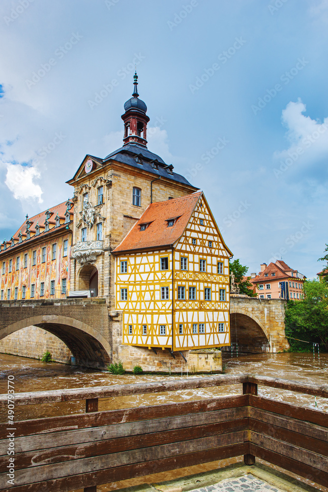 德国班贝格中世纪市政厅美景