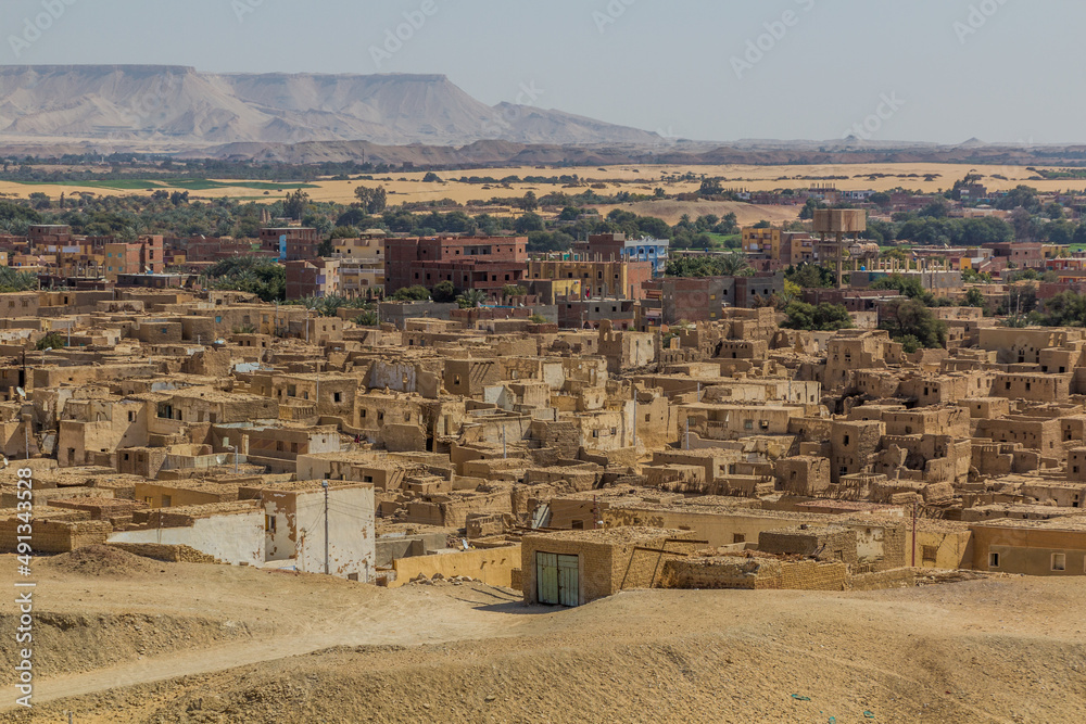 View of Al Qasr village in Dakhla oasis, Egypt