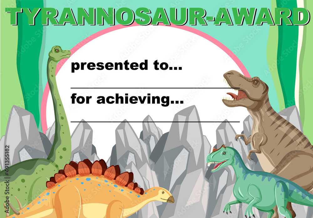 以恐龙为背景的颁奖模板