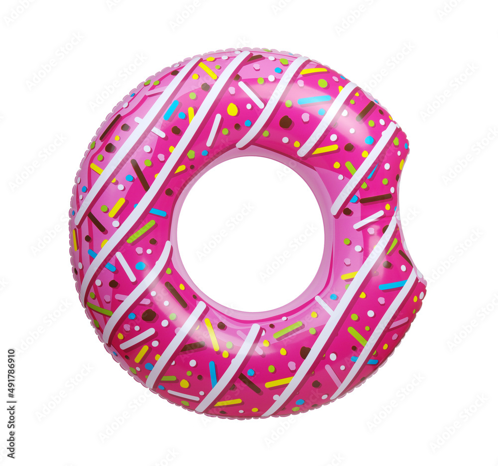 Rubber pink swimming life ring