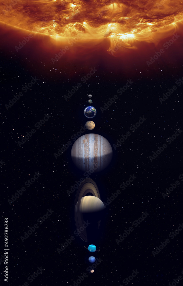 Solar System Elements of this image furnished by NASA 