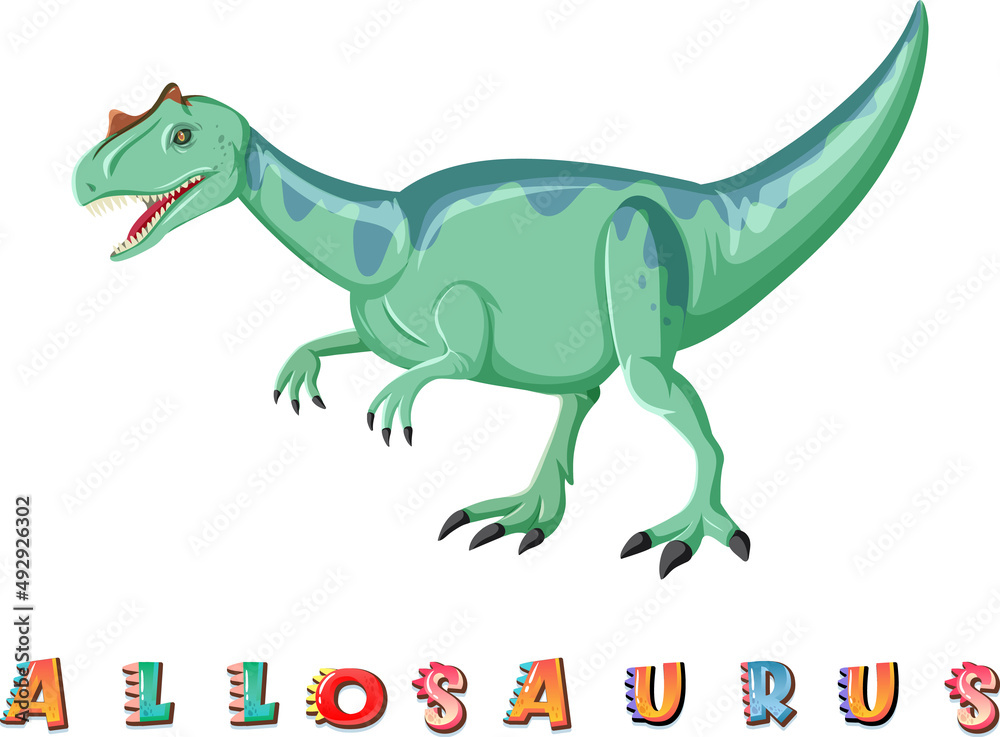 异特龙的恐龙单词卡