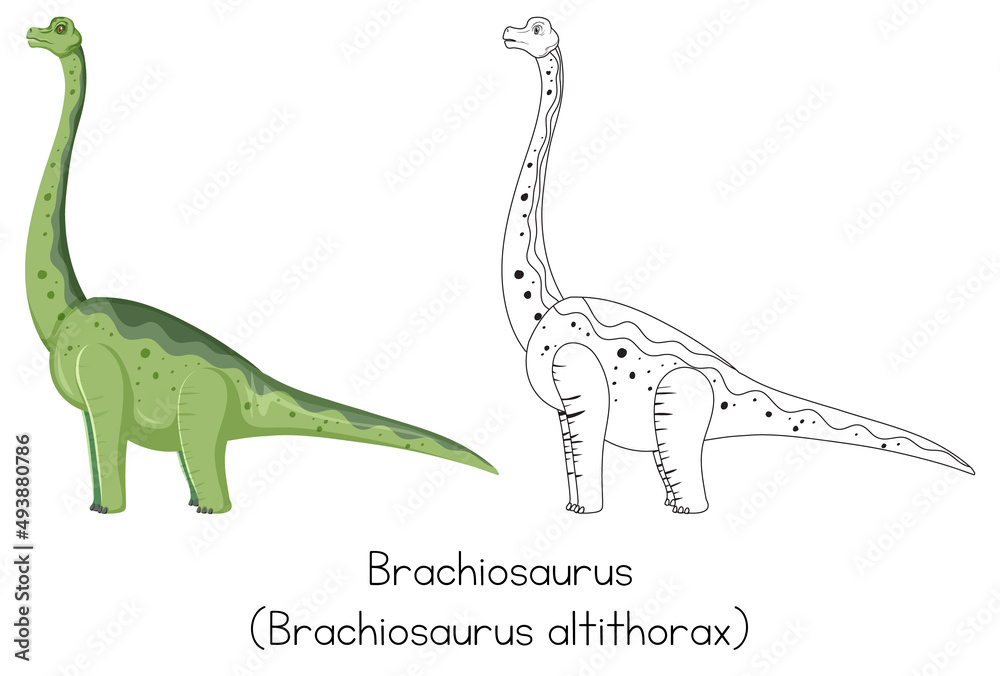 腕龙的恐龙素描