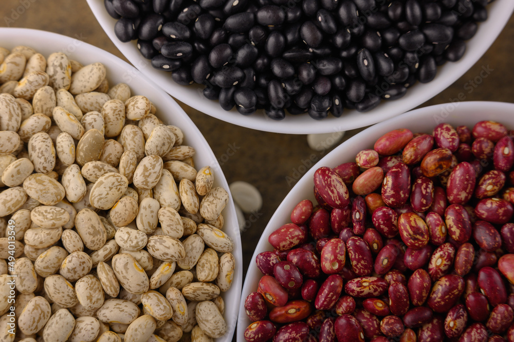 Beans, proper nutrition, meat substitute, horizontal beans texture