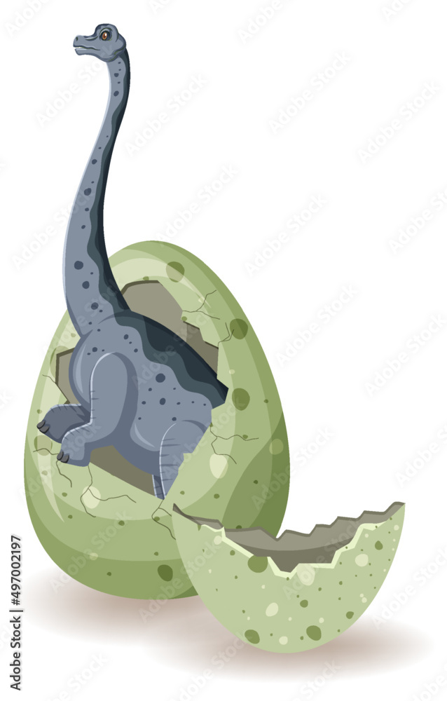 腕龙从蛋中孵化