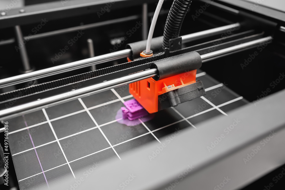 现代3D打印机参展，特写