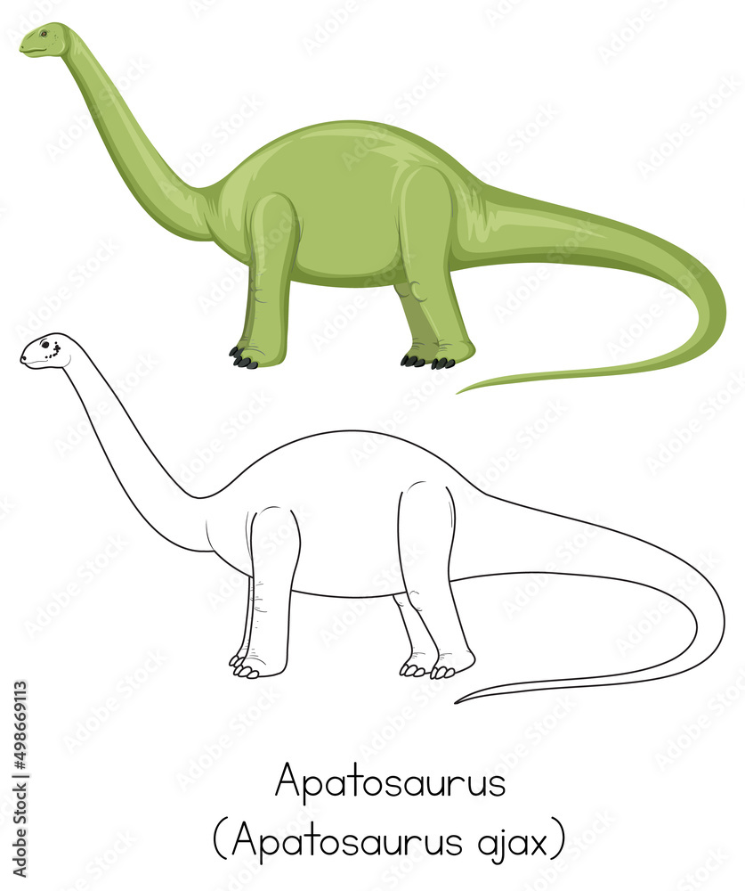 Dinosaur sketching of apatosaurus