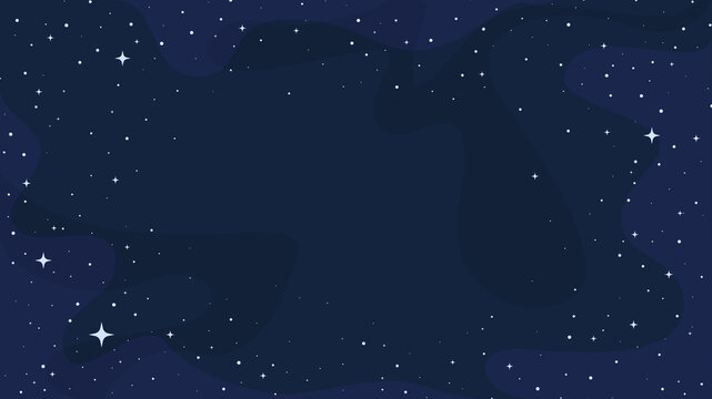 Outer space. Cosmos with stars background with copy space, deep space vector illustration