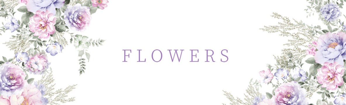 watercolor flowers illustration