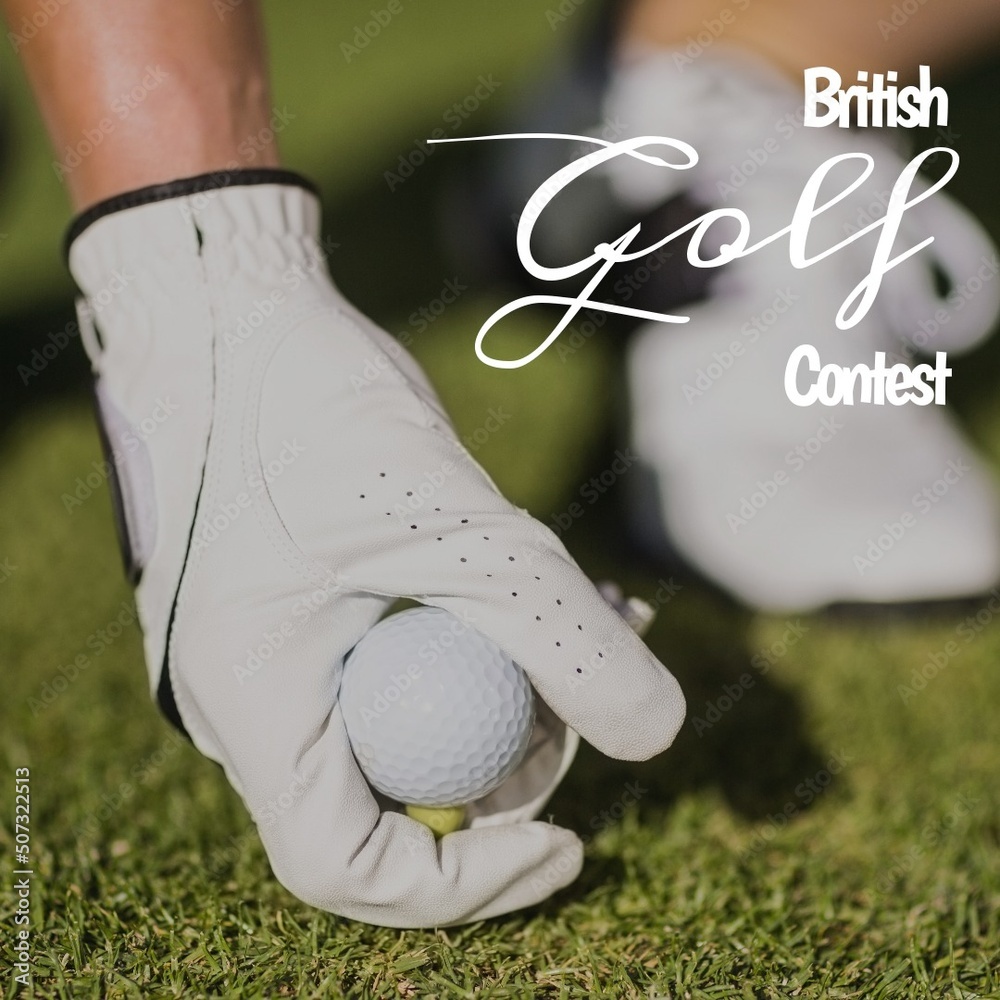 英国高尔夫比赛因一名白人男子戴着高尔夫手套在高尔夫球场保持球座而发短信