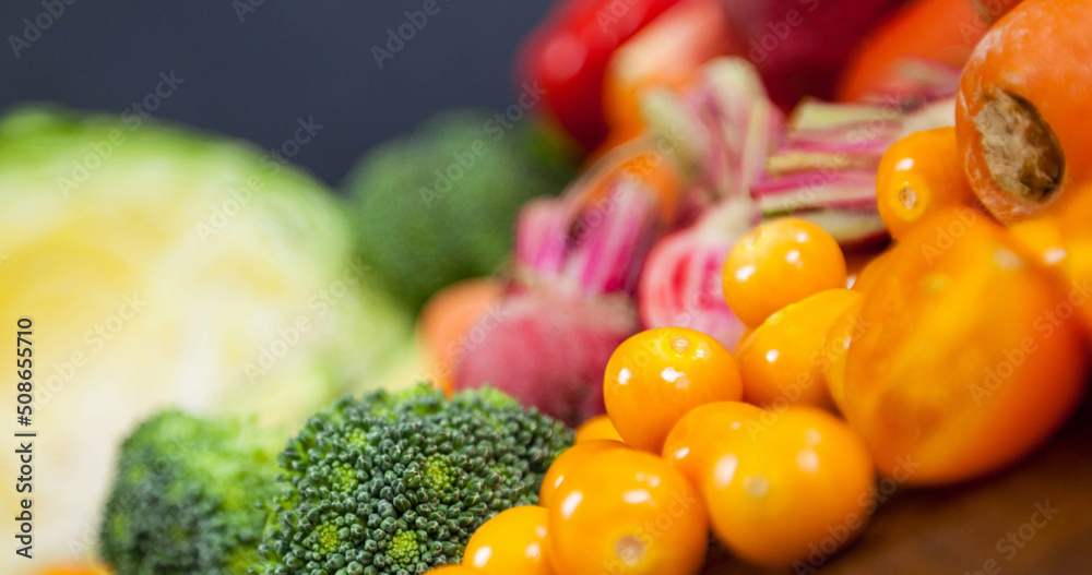 新鲜有机素食与蔬菜的形象