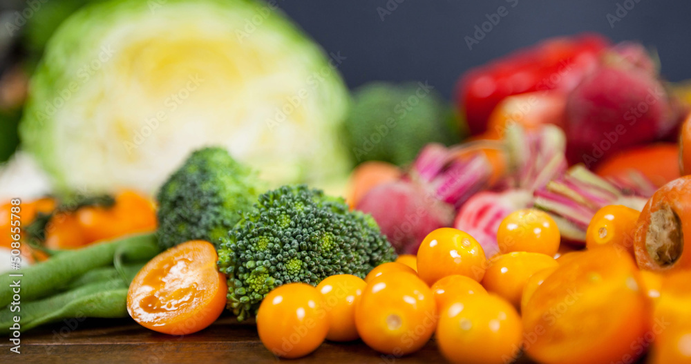 新鲜有机素食与蔬菜的形象
