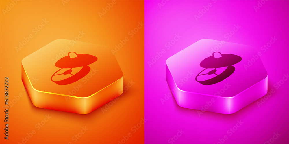 等距的中国传统茶道图标，橙色和粉色背景。茶壶
1364820123,白色背景上隔离的等距爪印图标。狗或猫爪印。动物轨迹。橙色。