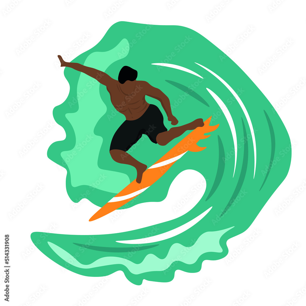 Man surfing at sea resort