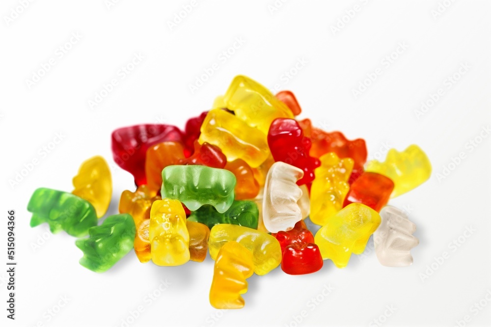 五颜六色的果冻熊美味的糖果