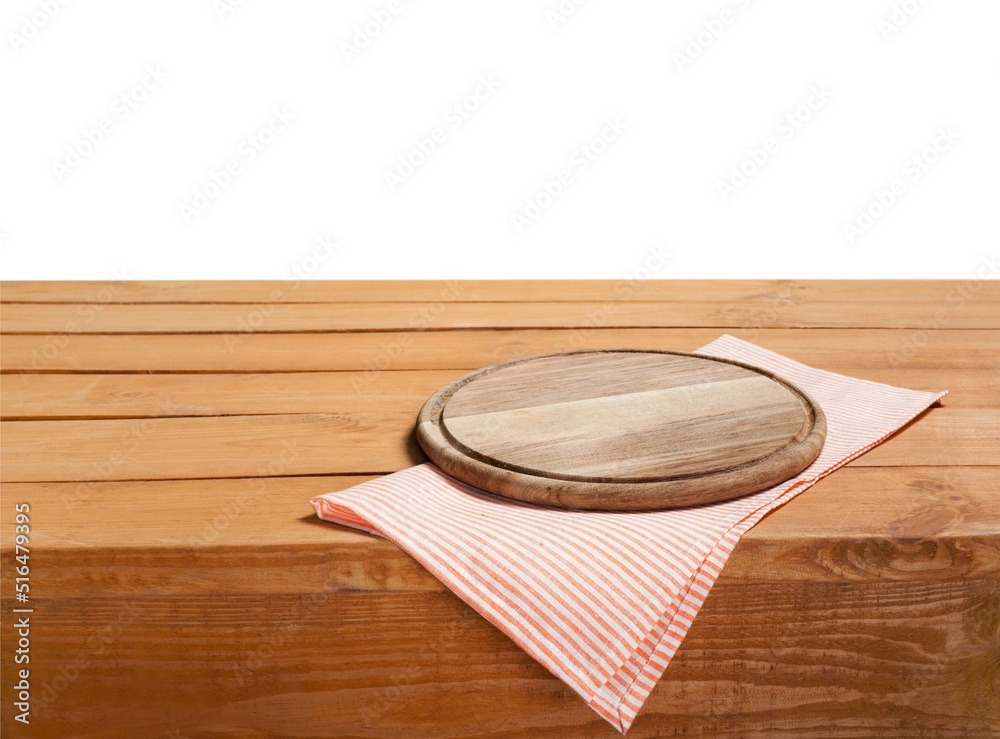桌子上的空木板产品展示蒙太奇。复古风格的概念。