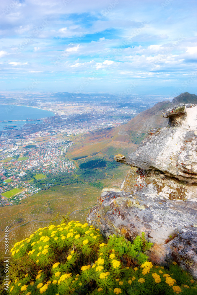 南非开普敦桌山上黄色芬博斯花的景色
1081284030,彩色剪纸三角形