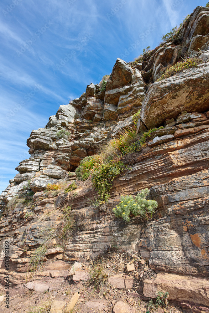 南非开普敦桌山自然景观。美丽的复制空间风景o