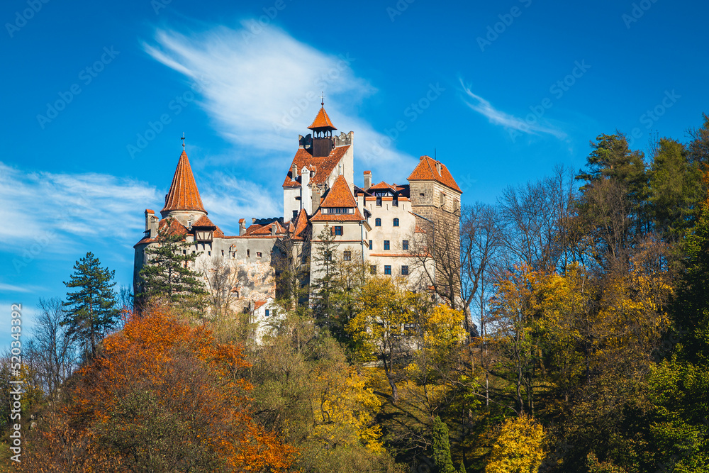 罗马尼亚特兰西瓦尼亚布兰森林中的神奇中世纪城堡