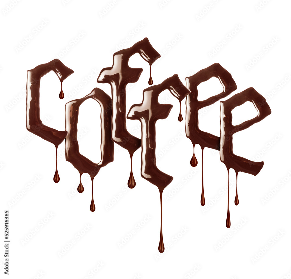 哥特式风格的滴落咖啡是由融化的巧克力制成的