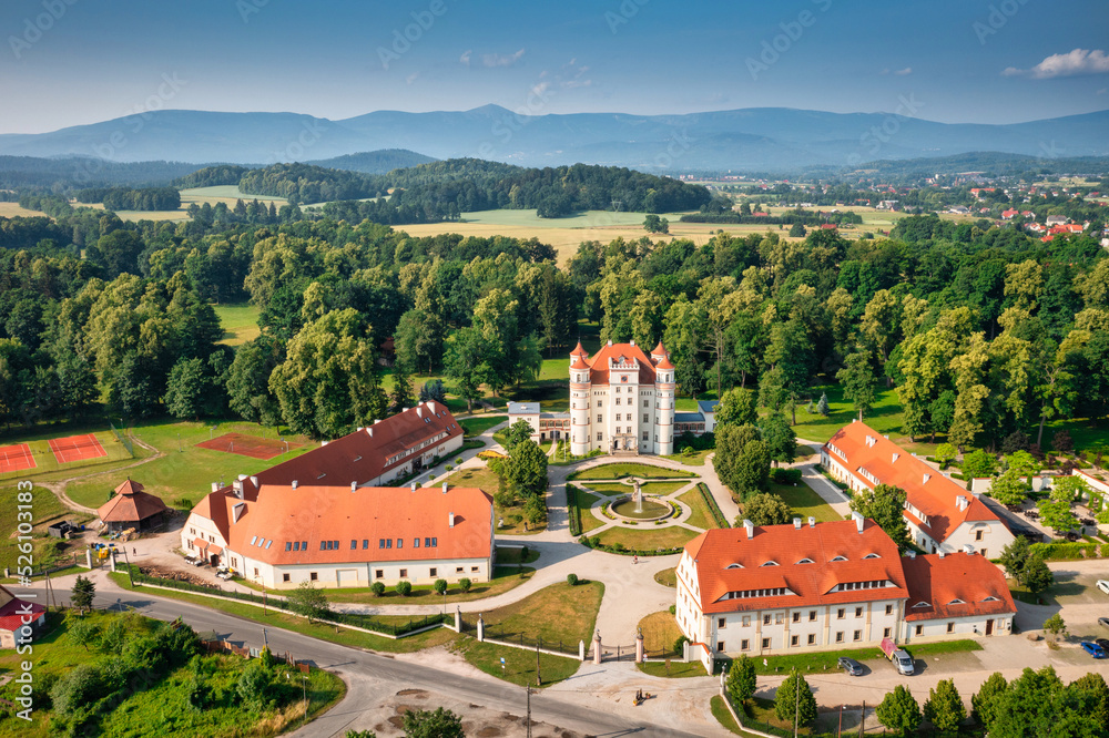 波兰下西里西亚沃亚诺宫的美丽建筑