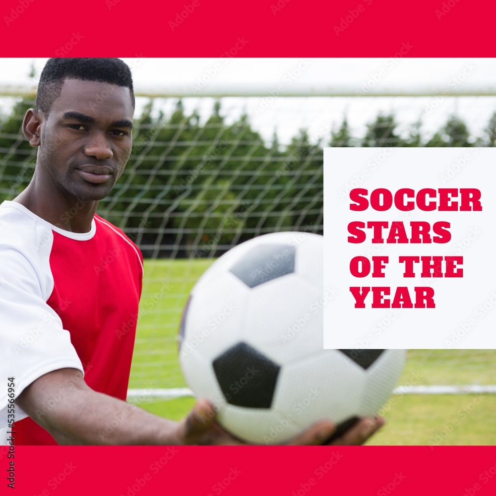 年度足球明星作文——非裔美国足球运动员持球文字