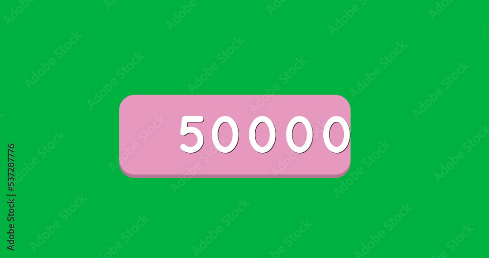 Image of 50000 messages over green background