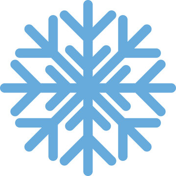 Snowflake icon. Christmas snowflake in png. Isolated snowflake in blue