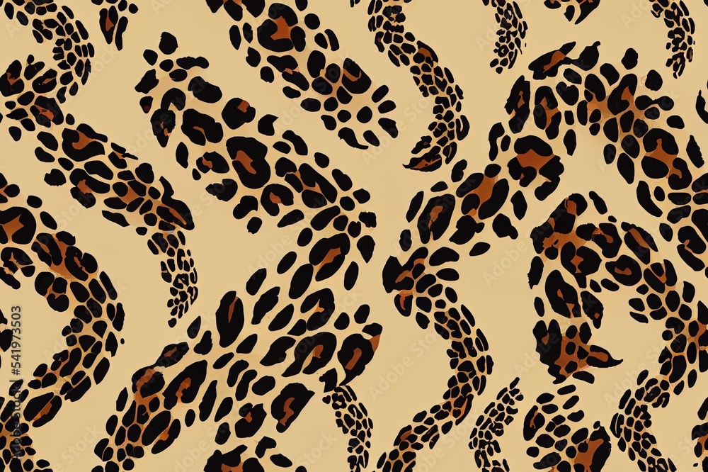 抽象兽皮豹纹无缝图案设计。美洲豹、豹子、猎豹、豹皮。粗体mu