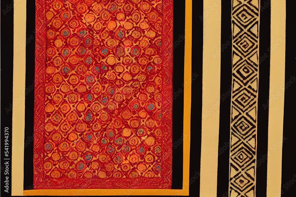 传统图案边框设计莫卧儿风格传统边框设计用于纺织品美丽的ikat s