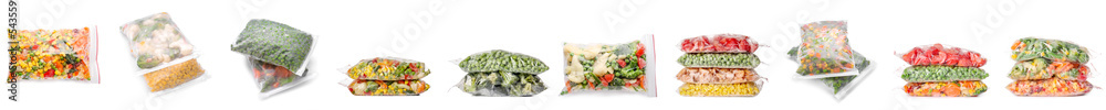 白底冷冻蔬菜塑料袋套装