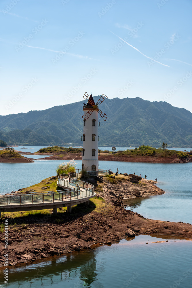 杭州千岛湖自然风光航拍