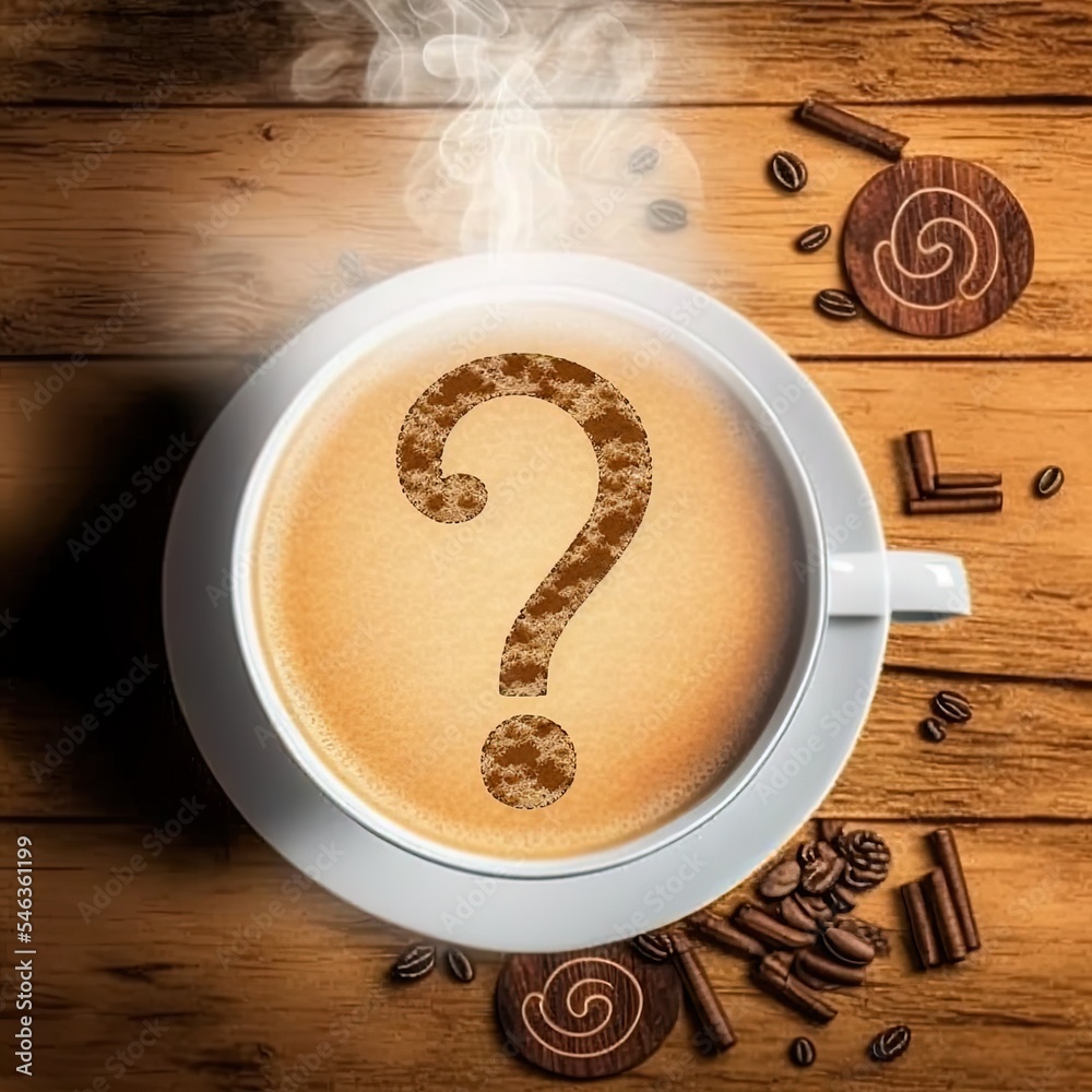 热咖啡的问号，如何装饰食品饮料，使其看起来有趣并吸引顾客