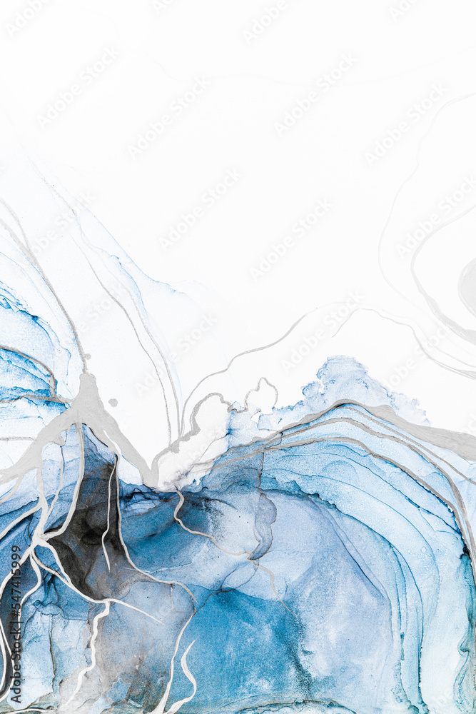 Marble ink abstract art from meticulous original painting abstract background . Painting was painted