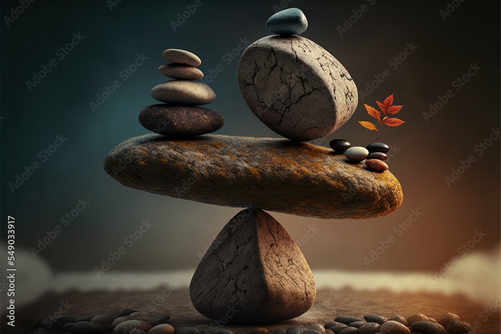 完美平衡的石头