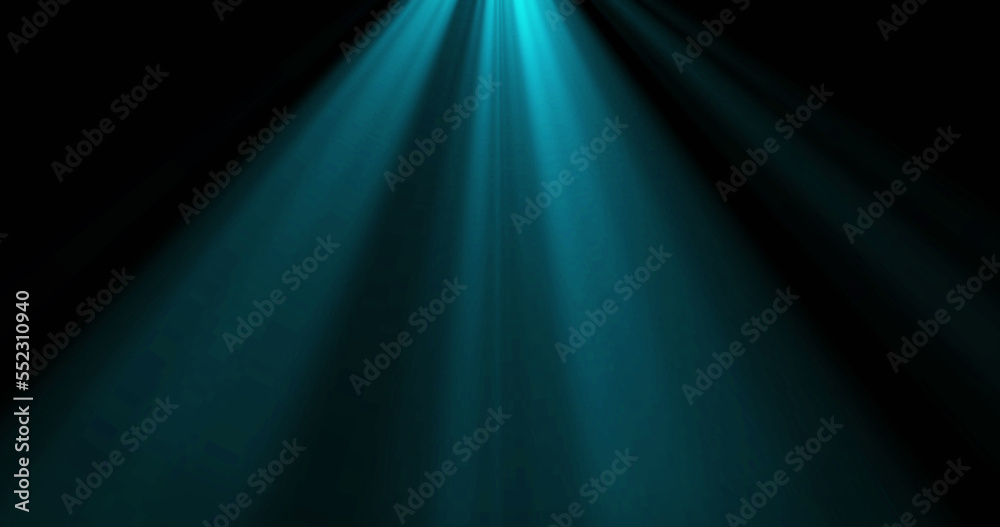Image of light rays over black background