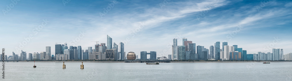 Hangzhou Financial Area Architectural Landscape panorama