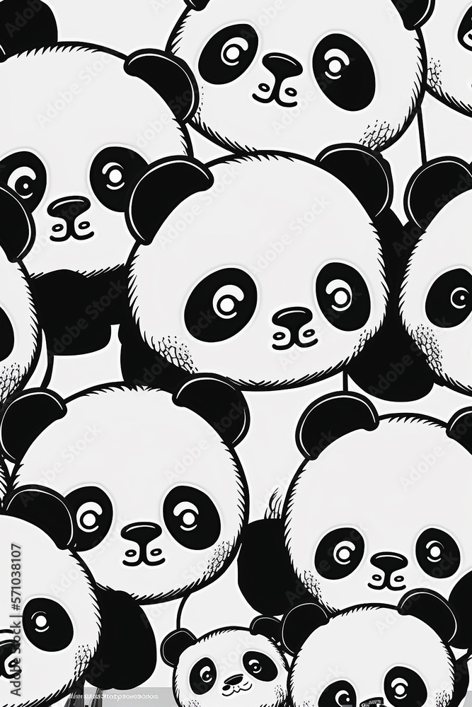 Cute panda, generative ai