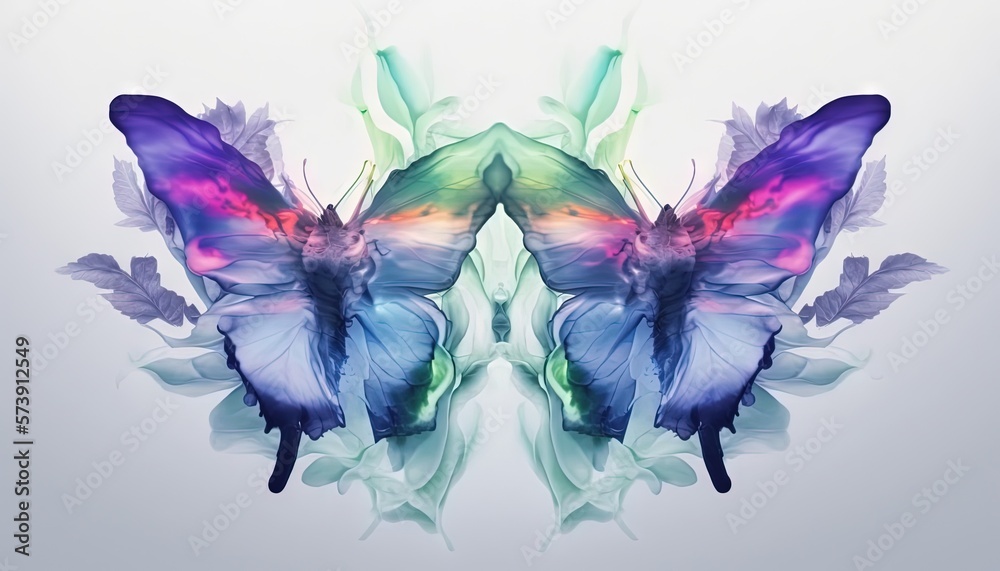  a colorful butterfly is flying through the air with its wings spread out and wings spread out to th